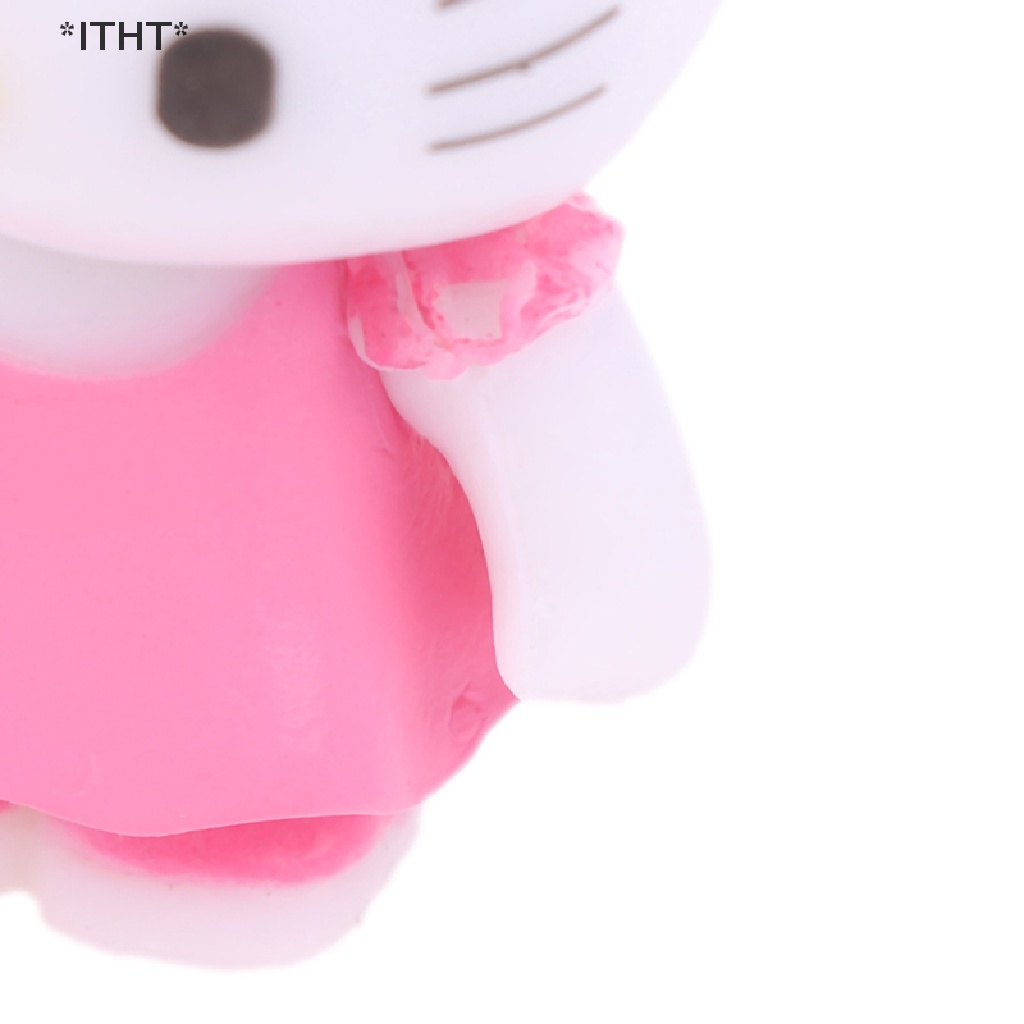 Bộ 6 Mô Hình Mèo Hello Kitty Mini Bằng Nhựa Resin Để Bàn Trang Trí