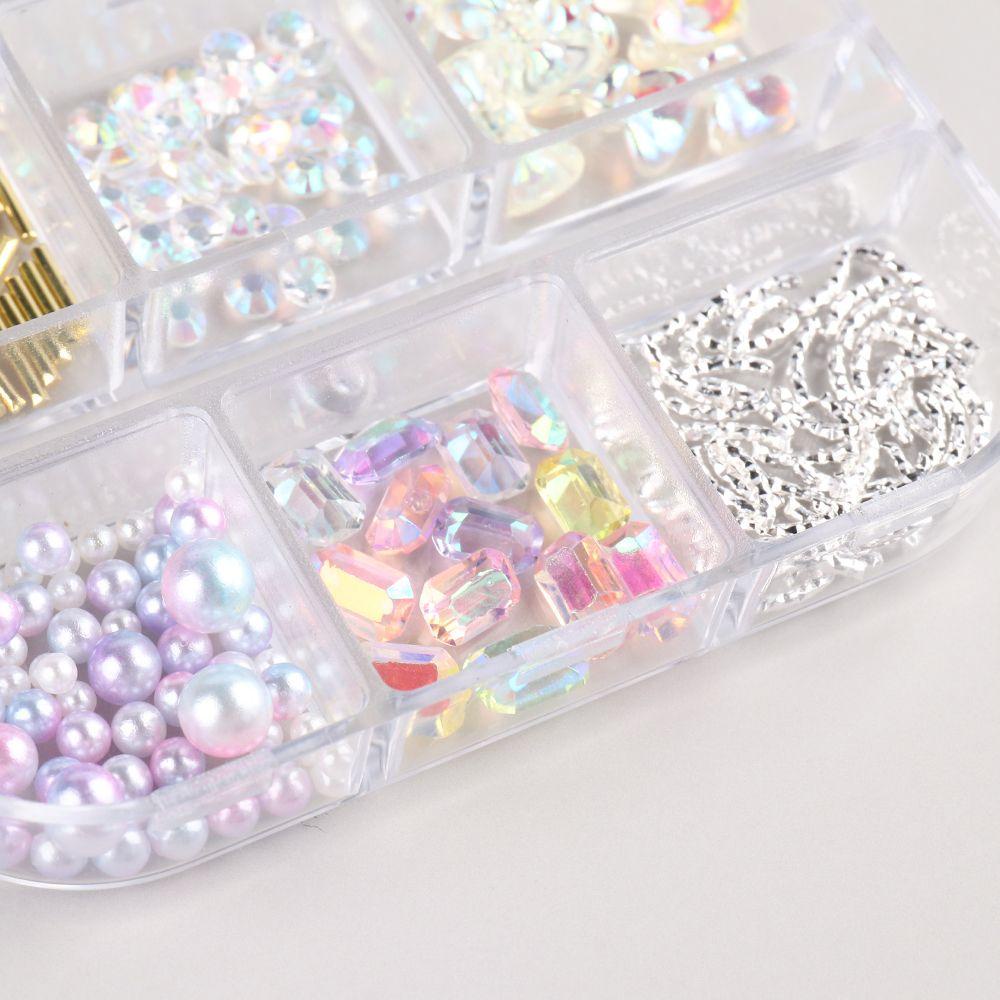 OCEANMAP Set Hạt Charm 3D Lấp Lánh Đính Móng Nghệ Thuật Dễ Thương