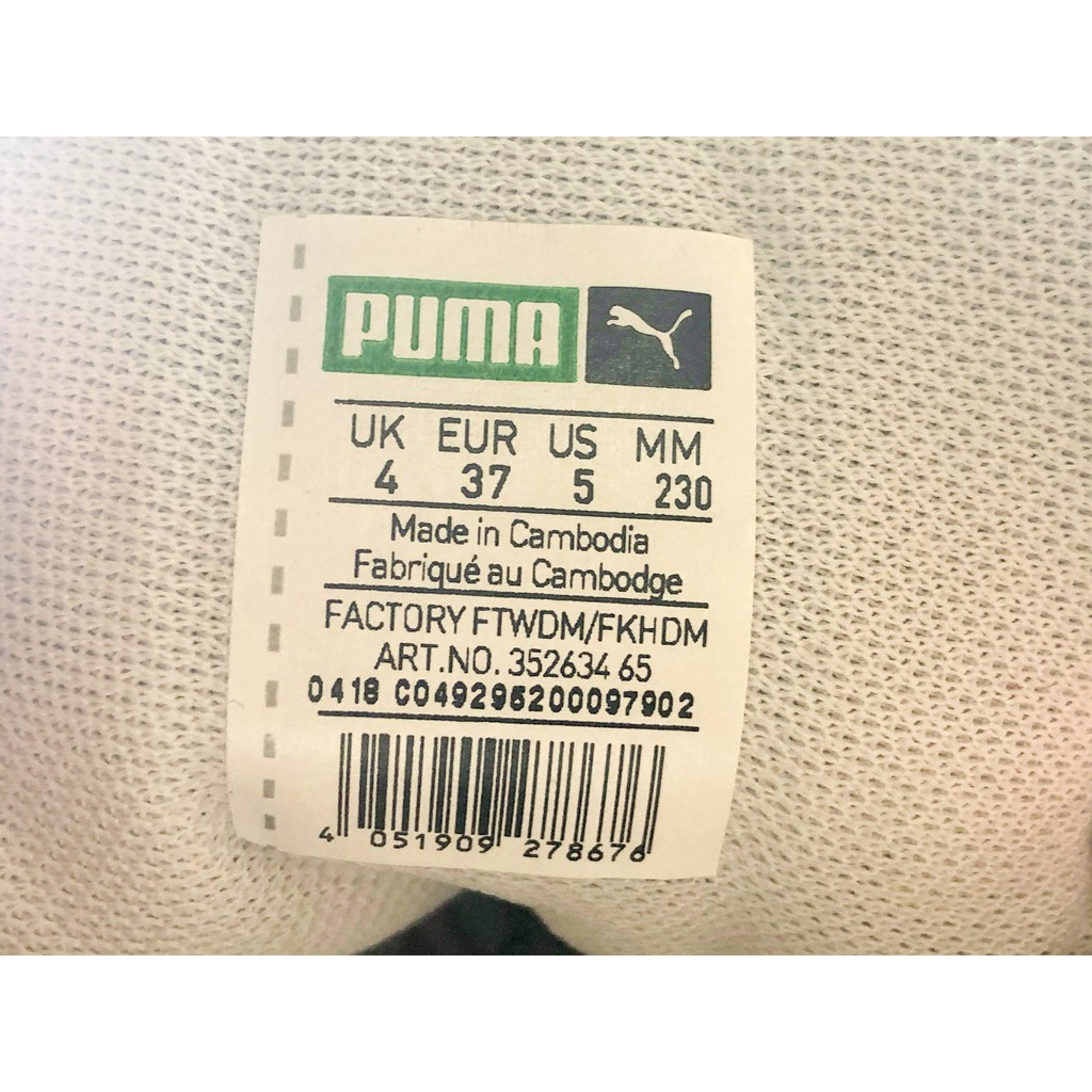 (SIZE 37) Giày thể thao chính hãng 2hand PUMA SUEDE CLASSIC LOW RED WHITE ` < *