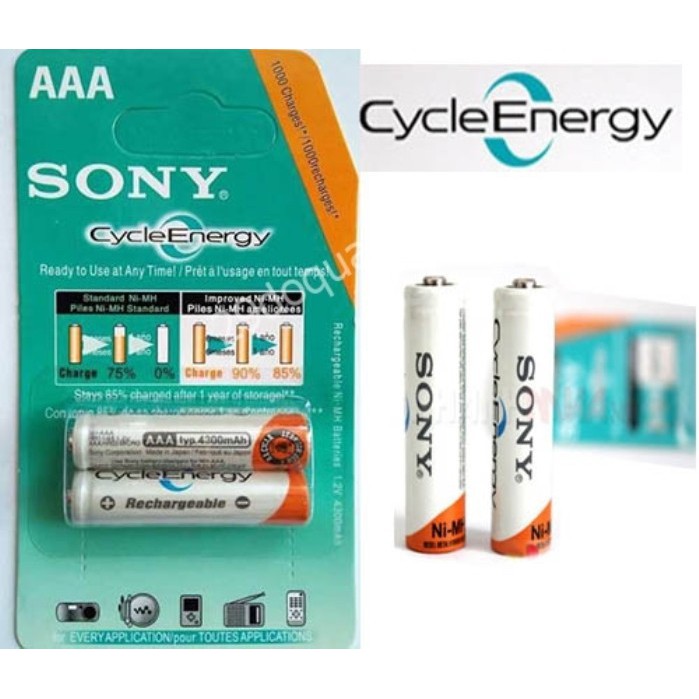 1 vỉ 2 pin sạc sony AAA 4300mah