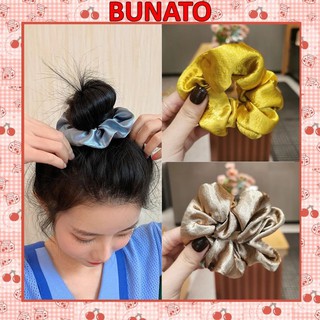 Dây buộc tóc scrunchies đẹp, chun cột tóc vải nhiều màu hàn quốc SC03