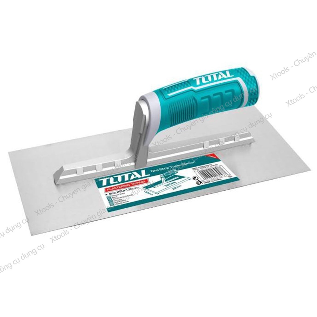 Bàn chà xây dựng TOTAL THT81286 13x28cm bay chà hồ góc cạnh, bay hồ kim loại chống rỉ sét, tay cầm abs chống trơn trượt