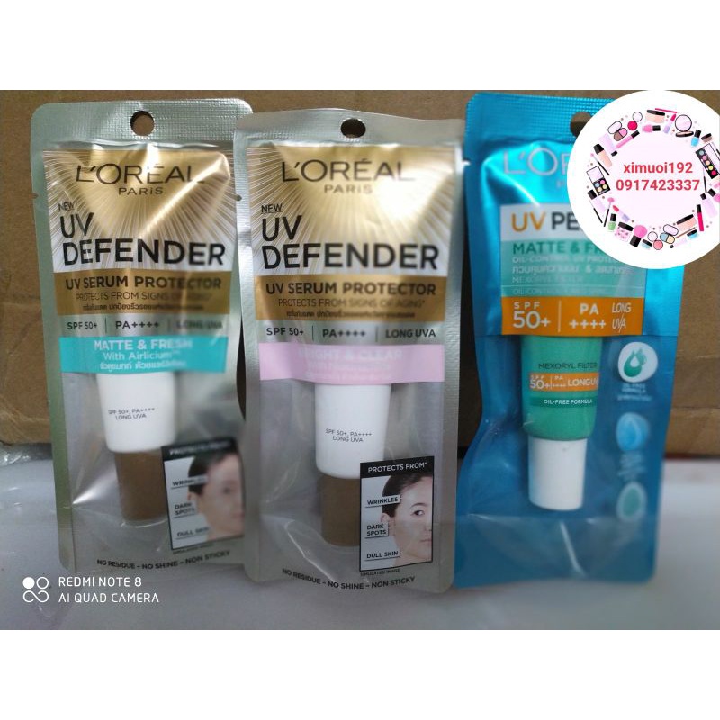 Kem chống nắng L’Oreal Paris UV Defender kiềm dầu 15ml​