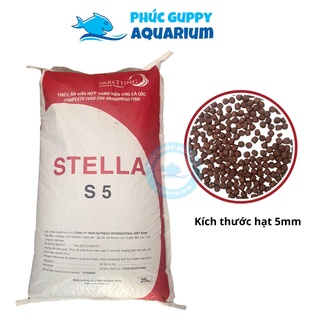 [Chiết Lẻ 5kg] Cám Stella S5 | Thức Ăn Hạt Nổi Cho Cá Size Lớn, Cá Chép, Cá Koi, Cá Ba Đuôi, Cá Vàng,...