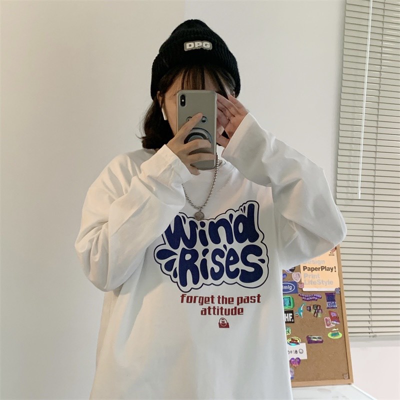 Áo thun tay dài form rộng NEKO.SG, Áo thun Streetwear Ulzzang SWT30