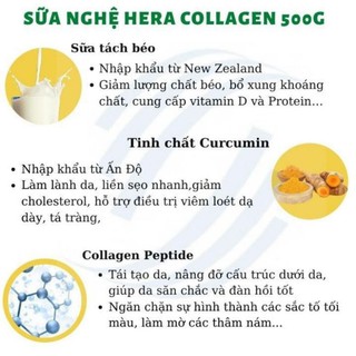 Sữa nghệ Hera collagen 500gr