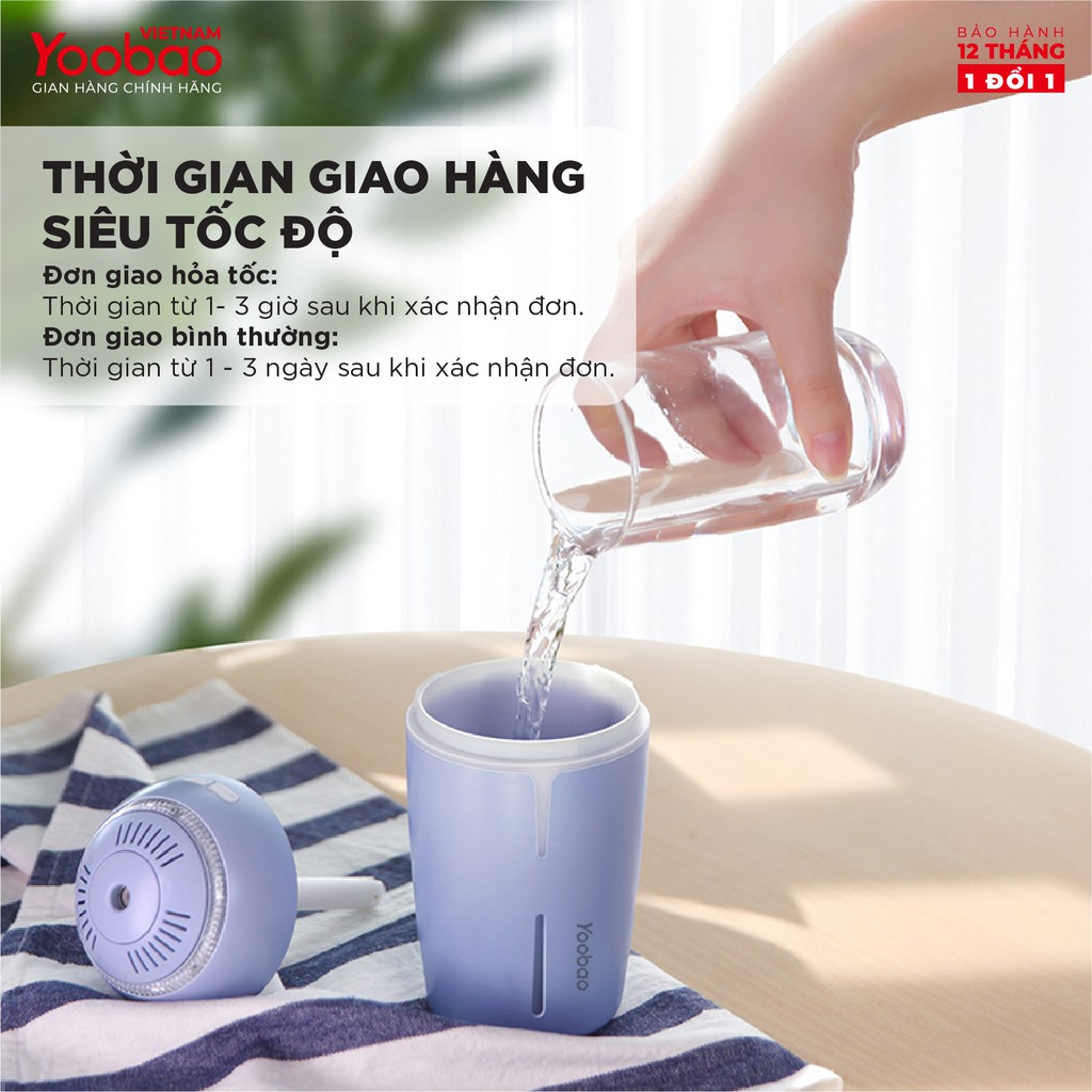 Máy phun sương khuếch tán tinh dầu YOOBAO YB-H05 Dung tích 300ml Chống khô da - Hàng chính hãng - Bảo hành 12 tháng 1 đổ