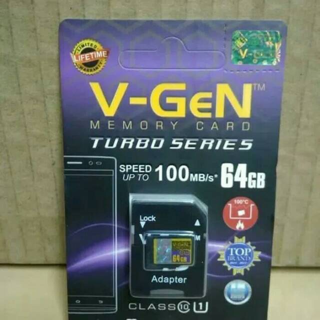 Thẻ Nhớ Micro Sd 64gb 100mb / S Class 10-100%