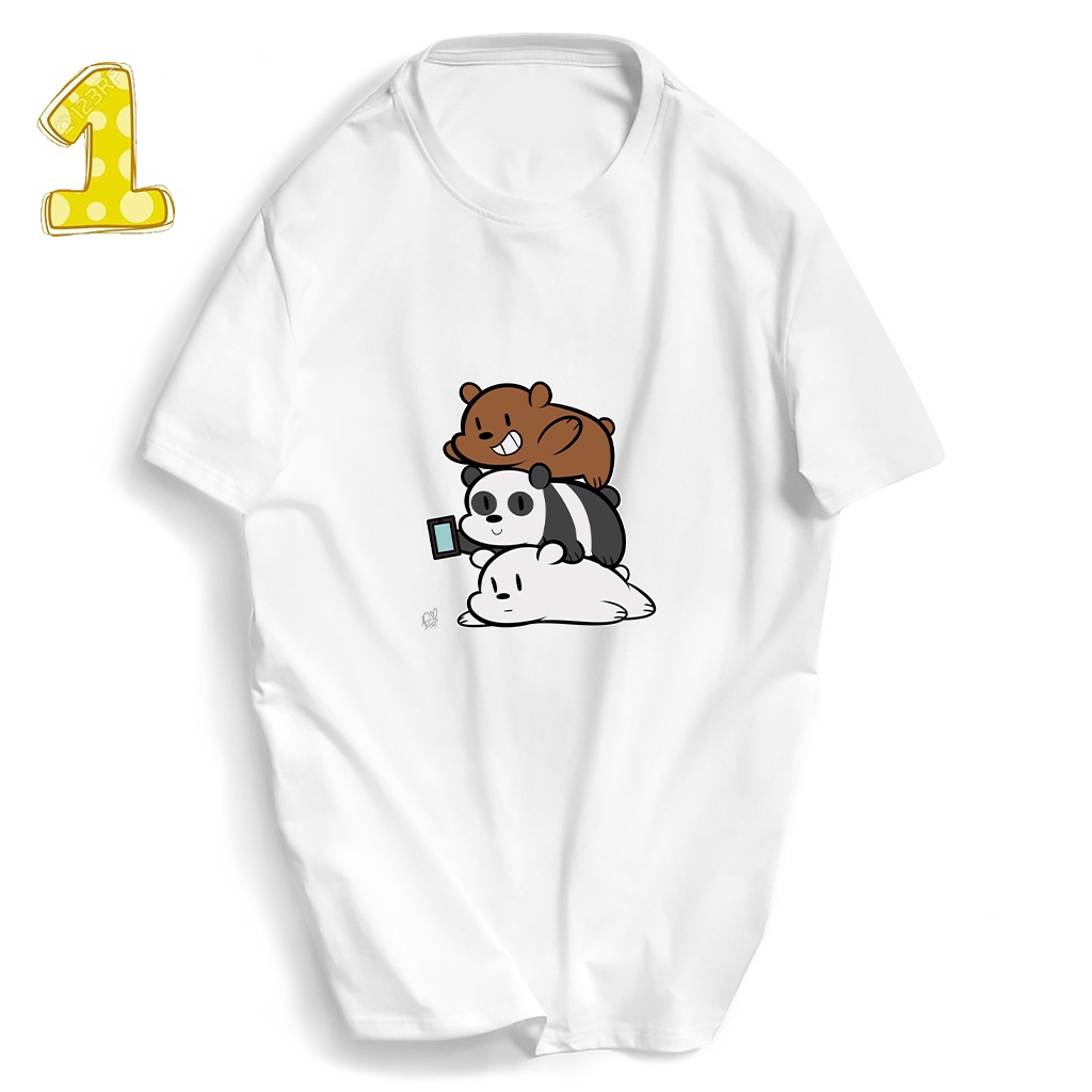 Album 8 - Bst áo thun unisex form rộng 3 con gấu dễ thương thời trang vải dày mịn