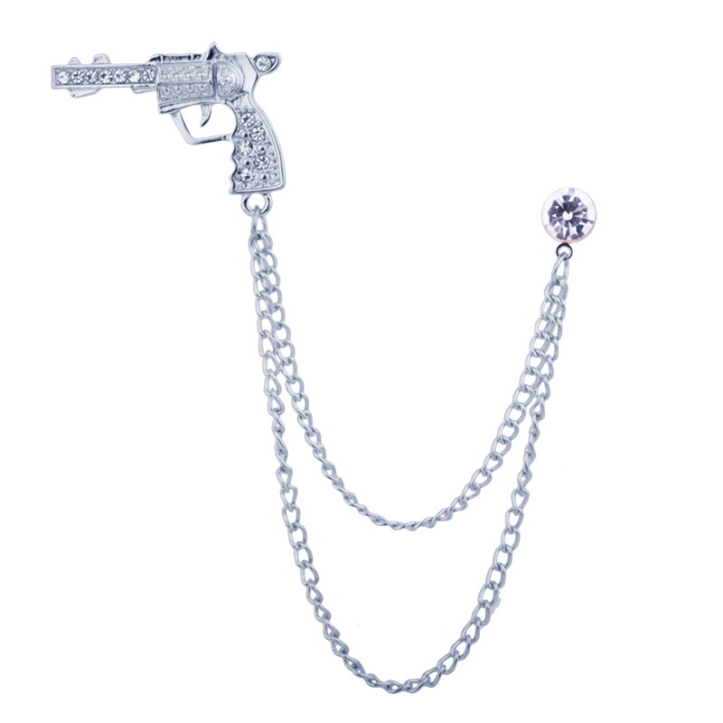 EFAN Cài Ngực Áo Hình Súng Lục Sáng Tạo Cho Nam