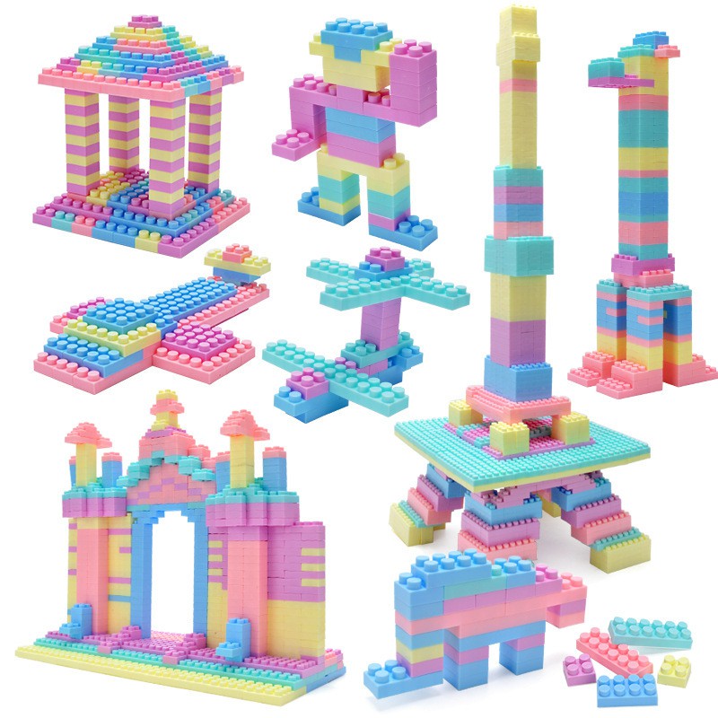 Bộ Đồ Chơi HDY 95 Mảnh Lắp Ghép Bằng Nhựa DIY đồ chơi khối xây dựng thú vị phát triển tư duy cho bé