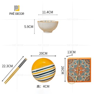 Bộ bát đĩa hoa văn cao cấp BD36 Phê Decor