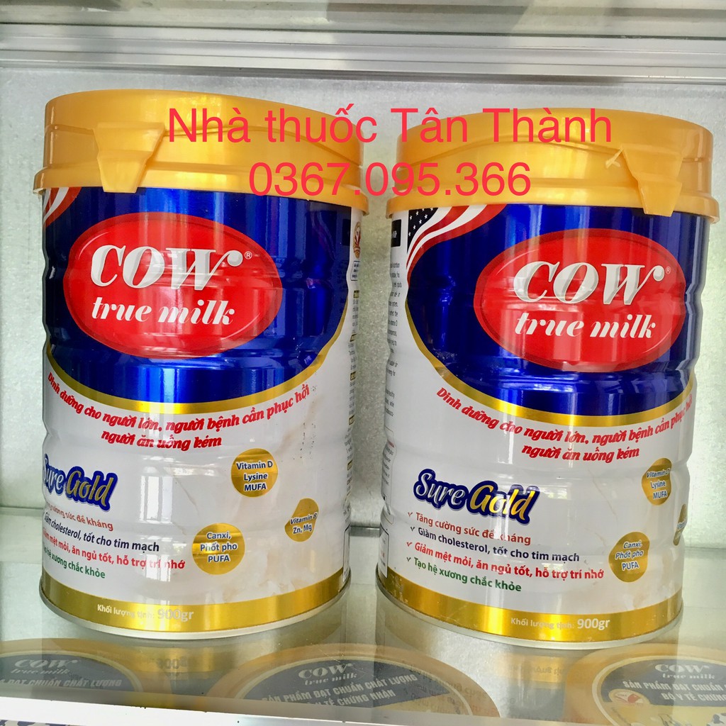 Sữa Sure Gold Cow True Milk dinh dưỡng đặc biệt hộp 900g