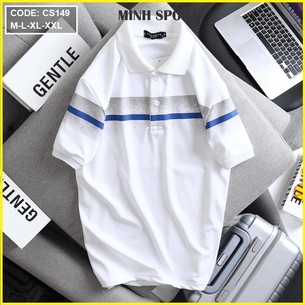 Áo Thun Polo Nam Ngắn Tay Cổ Bẻ Phối Sọc Cao Cấp mã AO.51