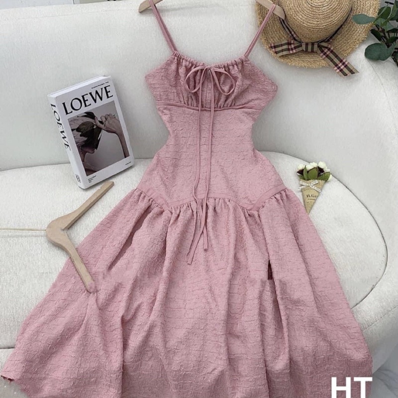 Đầm 2 dây dáng dài nudi cúp ngực bo eo xoè đuôi cá gợi cảm hàng loại 1 form dáng chuẩn tôn body