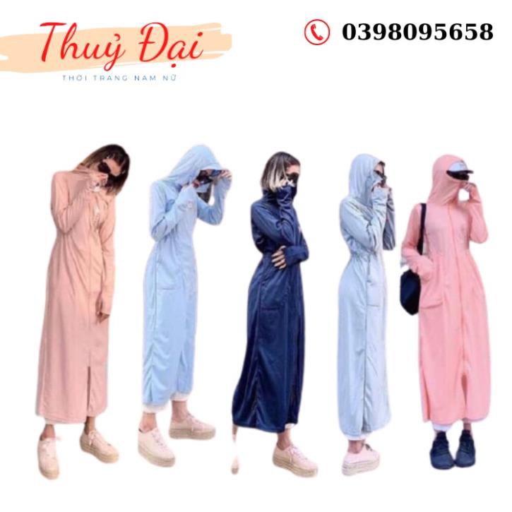 Áo Chống Nắng Nữ Chất Thun Lạnh Nhật Dáng Dài Liền Thân 2 Lớp Cao Cấp Chính Hãng năm 2021 - Hàng mới về