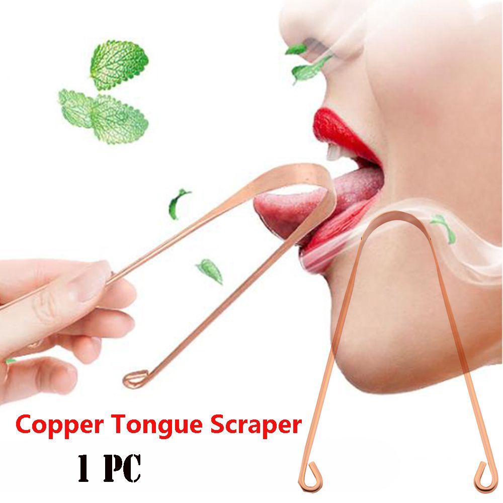 1 Dụng Cụ Nạo Lưỡi Bằng Đồng Làm Sạch Chăm Sóc Sức Khỏe