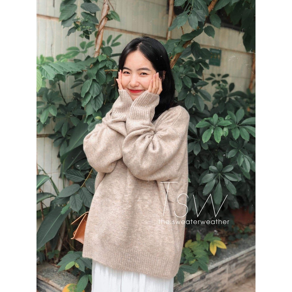 [Mã 152FASHIONSALE giảm 12% đơn 99K] Áo len trơn cổ V chất đẹp