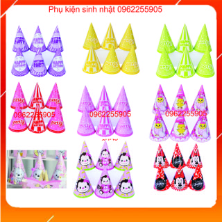 Sét 6 nón sinh nhật cho bé gái