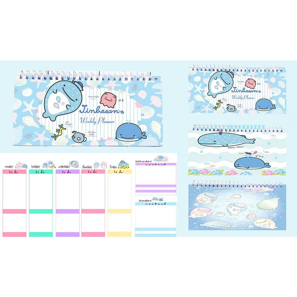 Sổ kế hoạch tuần cá voi jinbeisan WPI40 Weekly Planner 52 trang
