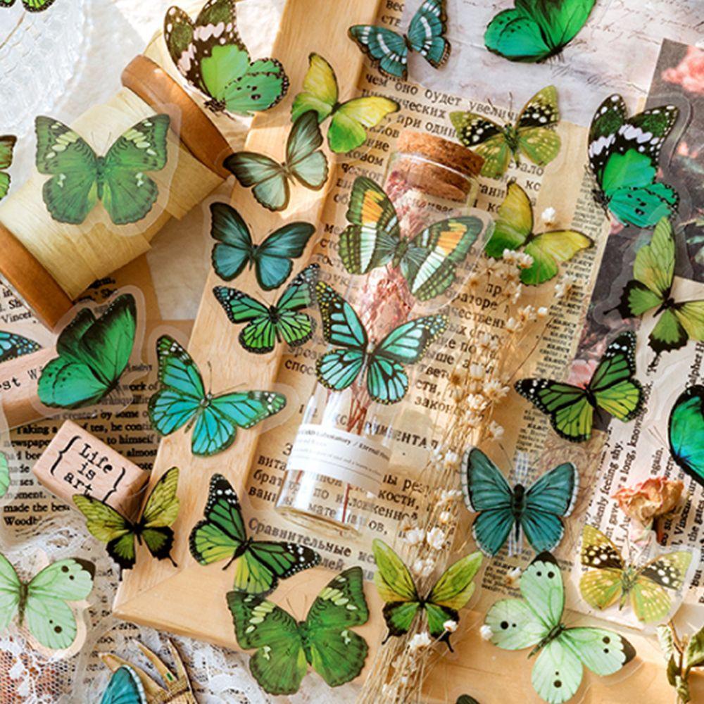 Sticker Dán Trang Trí Sổ Tay DIY Hình Bướm Nhiều Màu Sắc