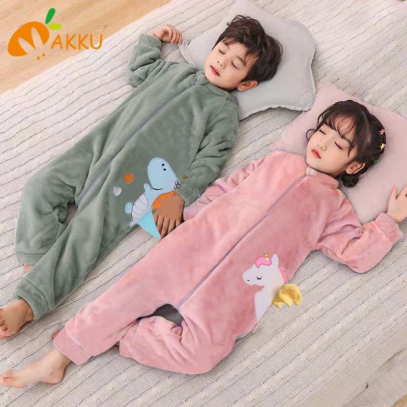 Romper quần áo ngủ cho bé trai bé gái trẻ em mới sinh Quần áo ngủ quần áo ngủ đồ ngủ một mảnh túi ngủ chống đá sang trọng Quần áo trẻ em AKKU