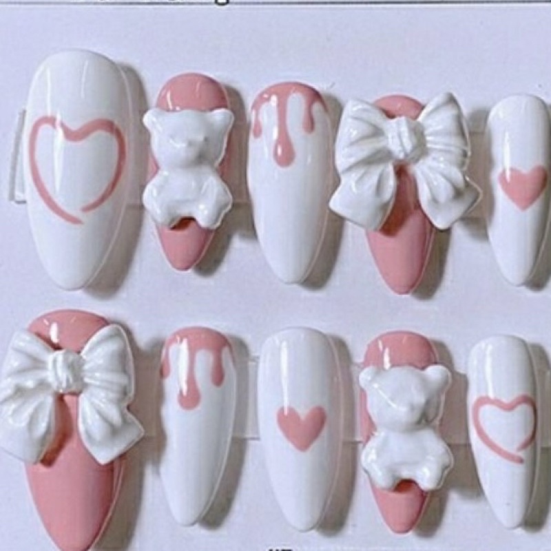 Móng giả Nailbox nơ gấu