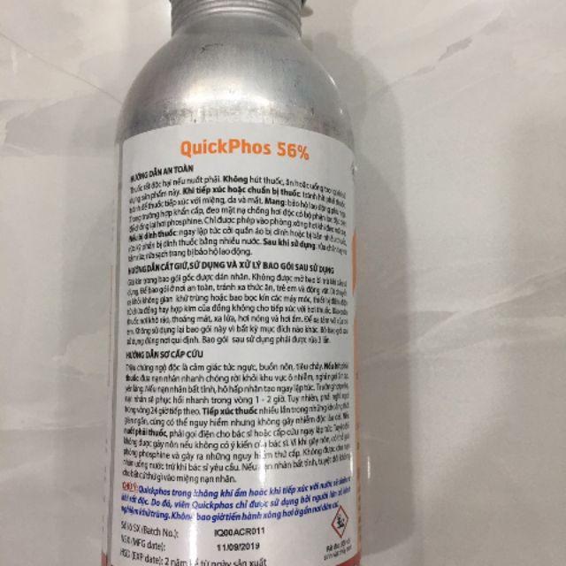 Combo 10 chai Quick phos 56% diệt mọt nông sản