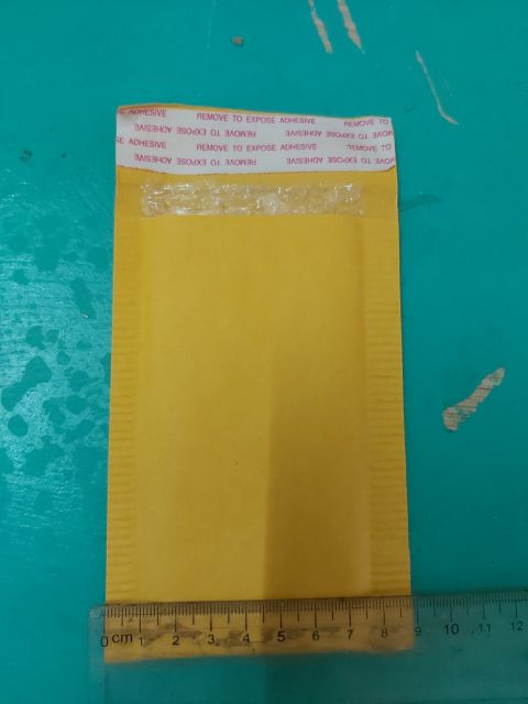 Combo 100 túi bóng khí chống sốc gói hàng 9x13 cm màu vàng