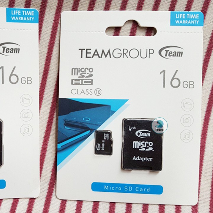 Thẻ nhớ MicroSD Team Class 10 16Gb tặng kèm Adapter