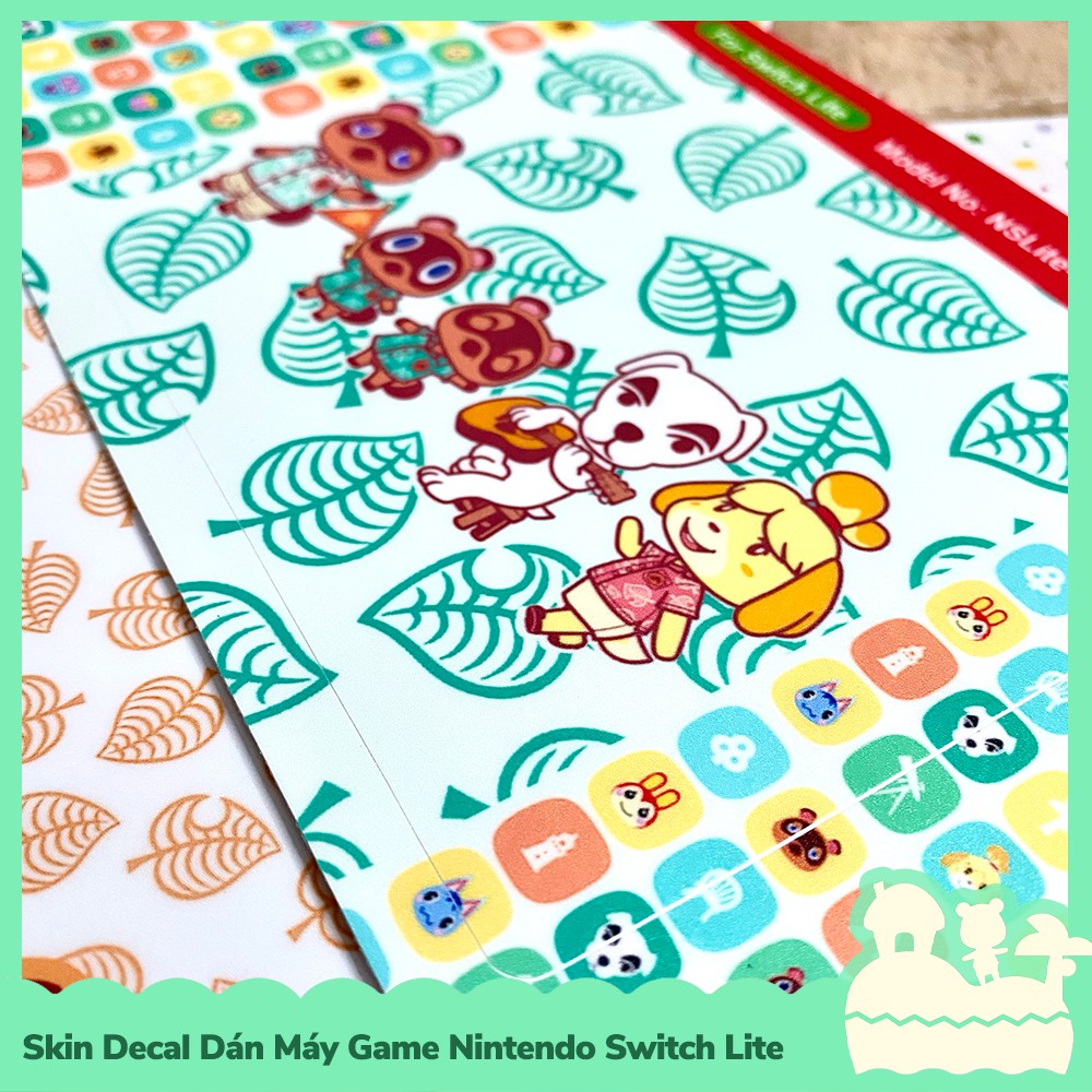 [Sẵn VN] Skin Decal Dán Máy Game Nintendo Switch Lite Mẫu Animal Crossing Horizon