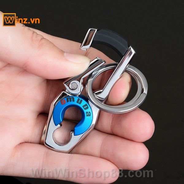 Móc chìa khóa ô tô xe hơi OMUDA chính hãng sang trọng hàng cao cấp lịch lãm cho dân văn phòng thép không gỉ OMUDA A3748
