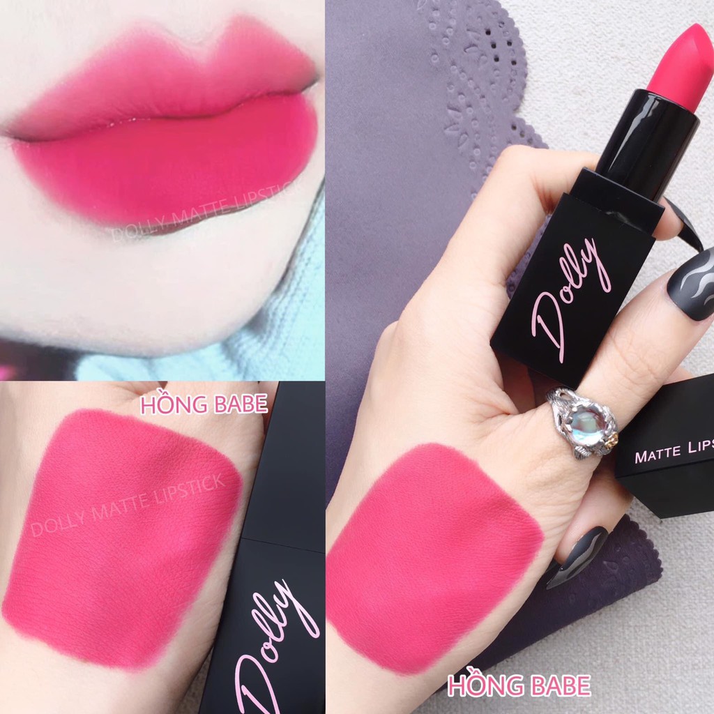 Son Môi DOLLY MATTE LIPSTICK Màu Hồng Babe Mềm Mịn Lâu Trôi 3.5g | BigBuy360 - bigbuy360.vn