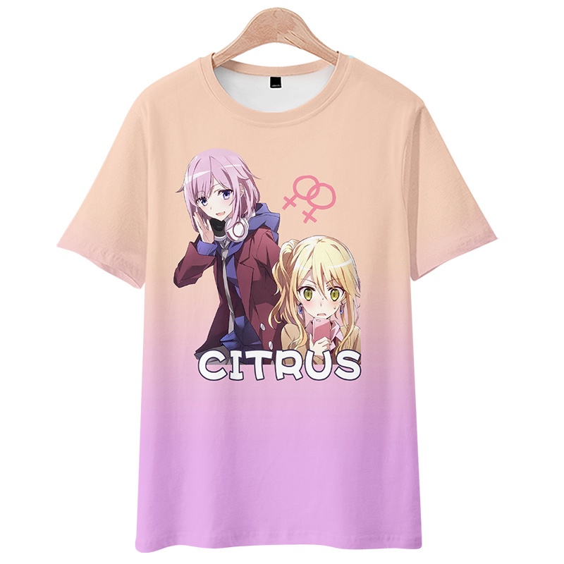 Áo Thun Tay Ngắn In Hình Anime citrus Thời Trang Cho Cặp Đôi