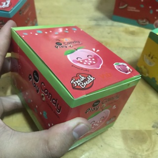 Hộp 6 hũ kẹo play vid đào bạc hà 22g