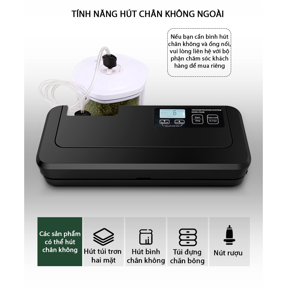 Máy Hút Chân Không Shineye Htg P290b Không Kén Túi, Ép Chân Không Thực Phẩm Khô Và Ướt Gia Đình, Tự Động Bán Công Nghiệp