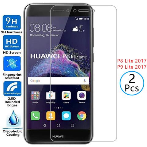 Kính cường lực bảo vệ cho Huawei P8 P9 Lite 2017 Bảo vệ màn hình trên p 8 9 Light P8lite P9lite 2017