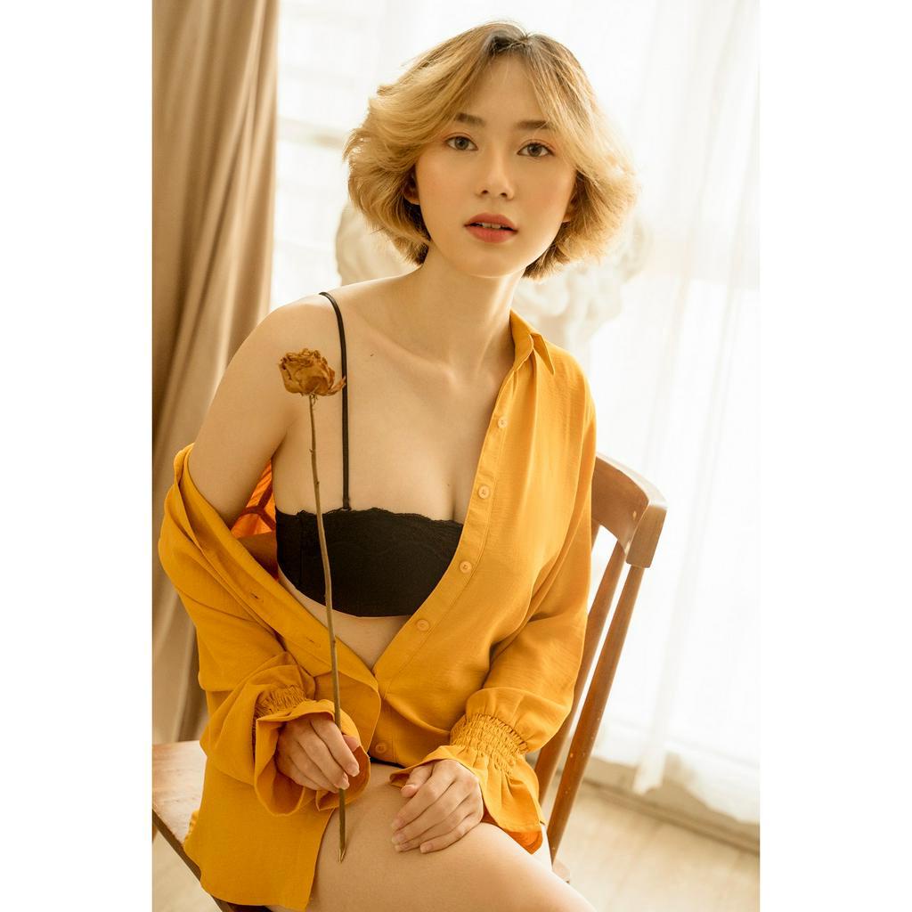 Áo Lót Nữ Quây Không Gọng Mút Mỏng Leveche Đa Năng Trơn Phối Ren Thoải Mái Đen (Mustoto MA27)