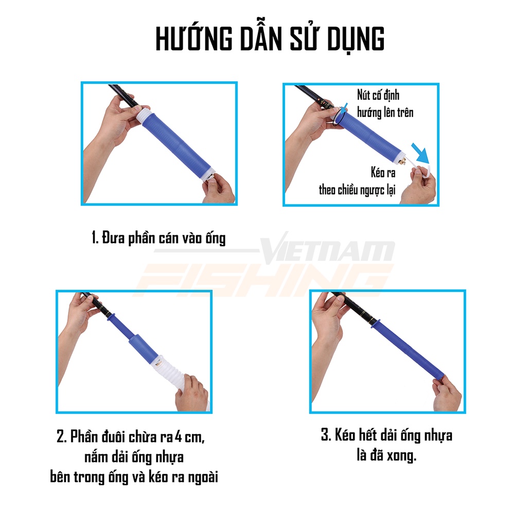 01 Bọc cán cần Ryuki. Cầm êm, chống nước, chống trơn. 3 size, 3 màu.