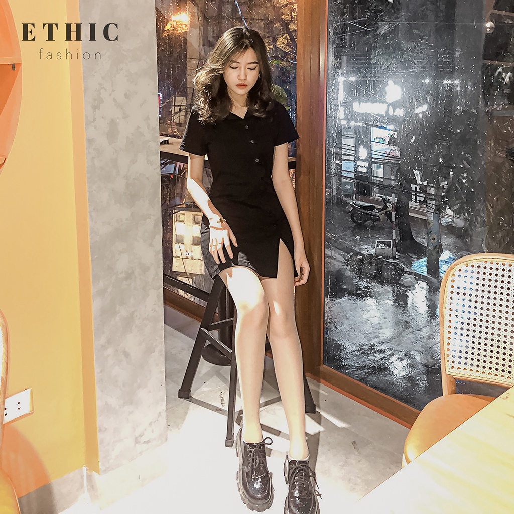 Đầm Polo Váy Xẻ Cúc Cho Nữ Sang Chảnh Hàn Quốc (ảnh thật) | BigBuy360 - bigbuy360.vn