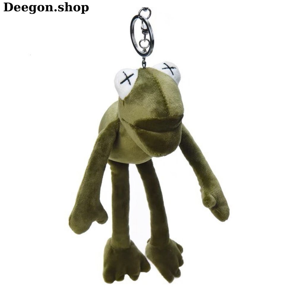 Móc khóa cute,móc khóa hình con ếch chân dài siêu ngộ nghĩnh treo balo,túi xách,treo chìa khóa,hai màu hồng và màu xanh