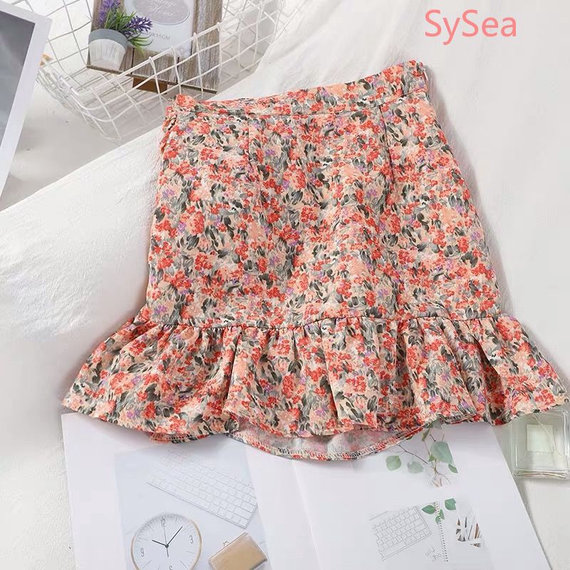 Chân Váy Chữ A Lưng Cao Hoạ Tiết Hoa Phong Cách Retro | BigBuy360 - bigbuy360.vn