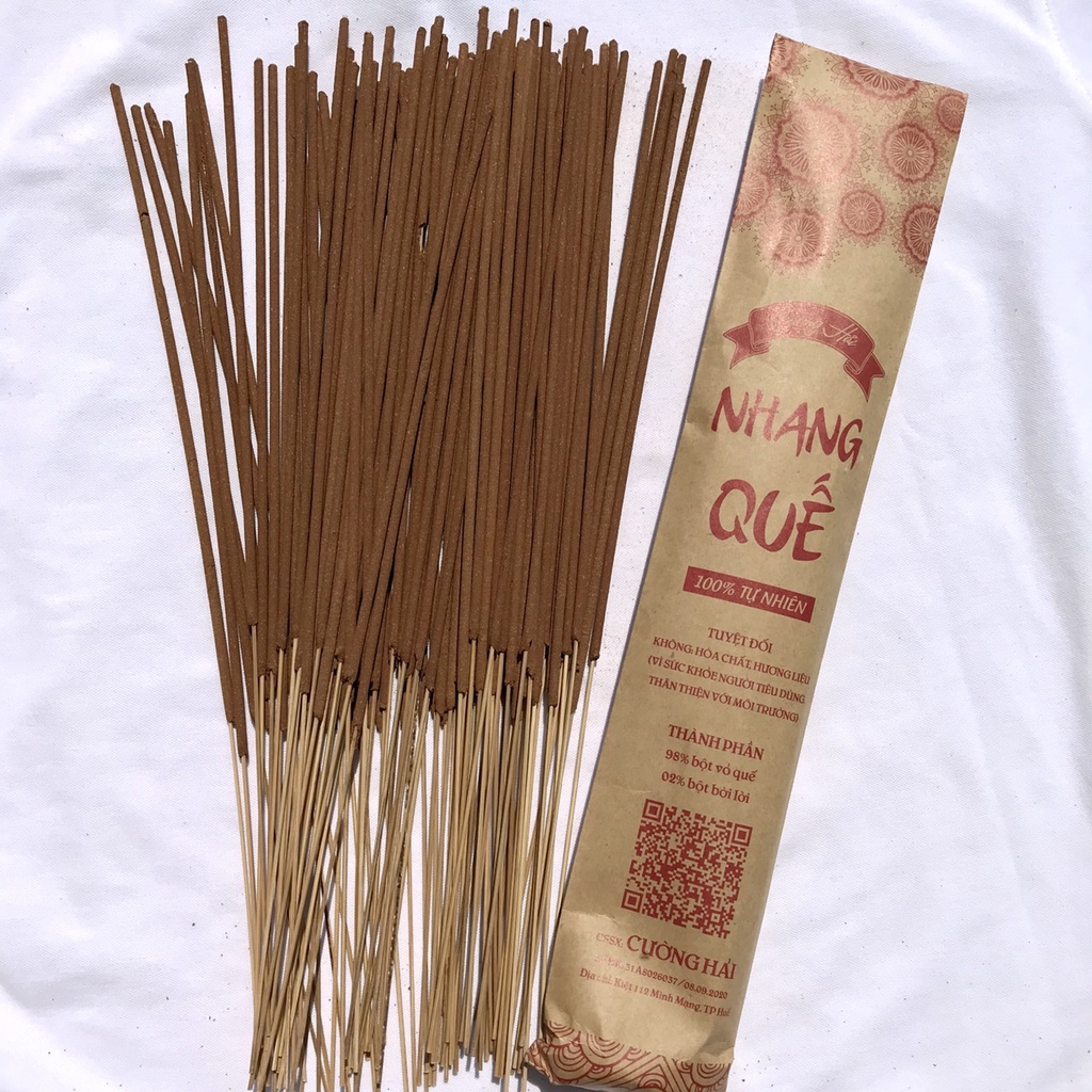 Nhang quế (làm từ vỏ quế) không hóa chất - an toàn, bó 100 que, binnhi