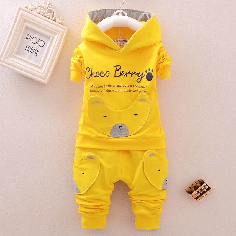 Bộ Đồ Thể Thao 2 Món Áo Khoác Hoodie + Quần Dài Vải Cotton Thời Trang Mùa Thu Cho Bé