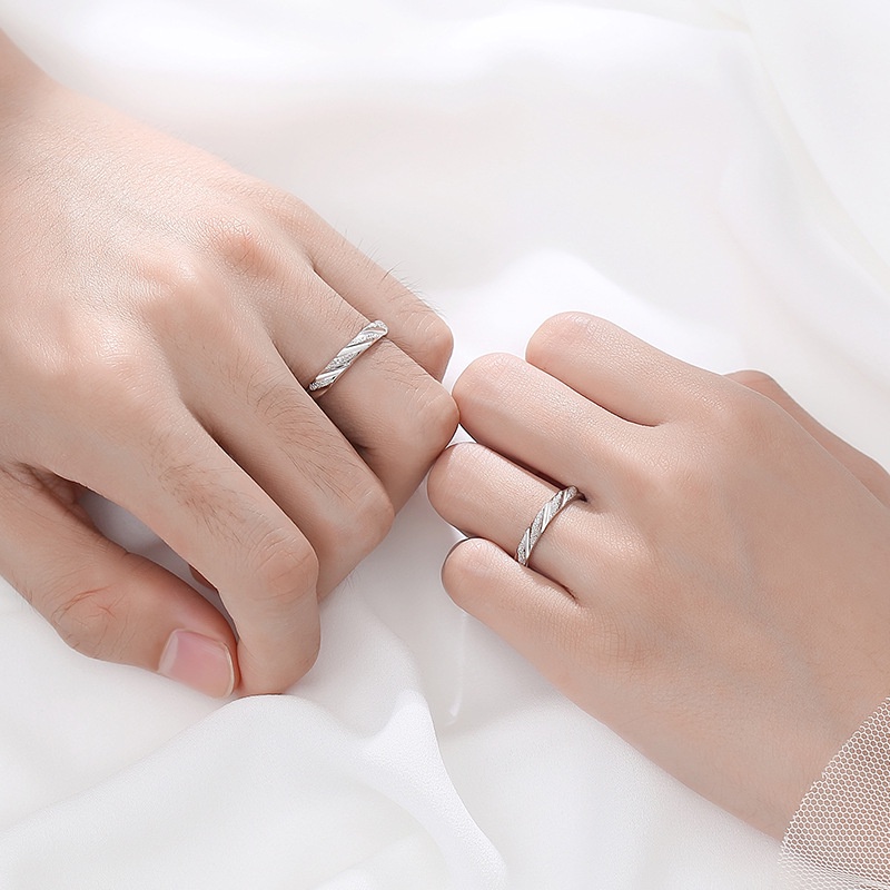 Nhẫn Đôi Bạc Dreamsilver, Nhẫn Cặp Ever Lasting Love Chỉnh Được Size ND022