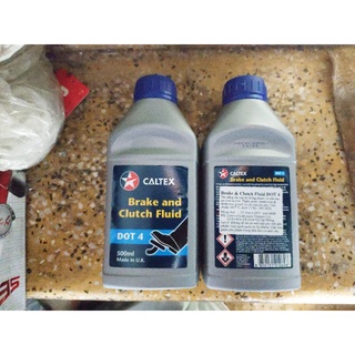 Dầu phanh và ly hợp dot4 caltex brake and clutch fluid cho xe máy ô tô, xe hơi 500ml dot 4 nhớt thắng 0.5 l lít
