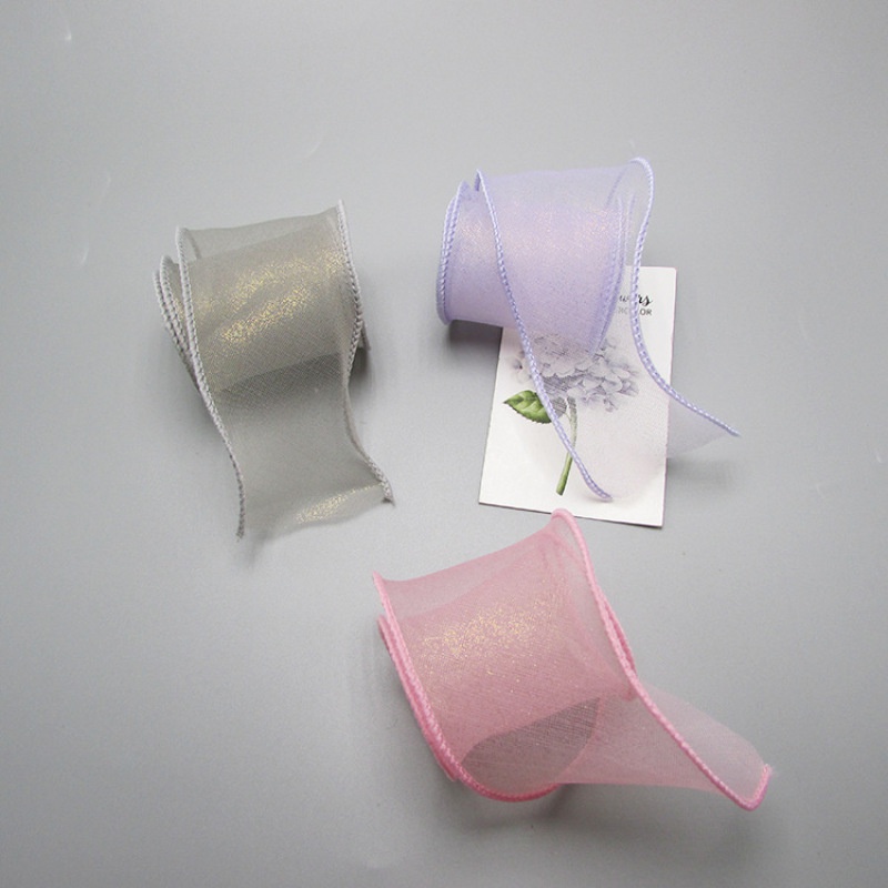 Cuộn dây ruy băng lưới gợn sóng trang trí quần áo DIY