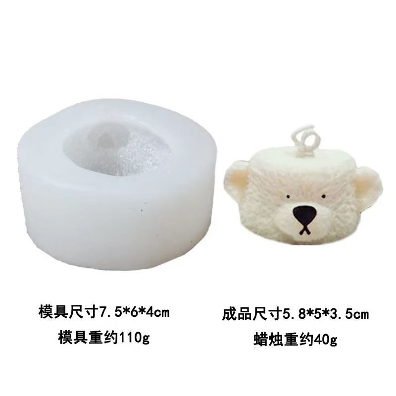 Khuôn Làm Bánh Chất Liệu Silicone Hình Đầu Gấu Dễ Thương