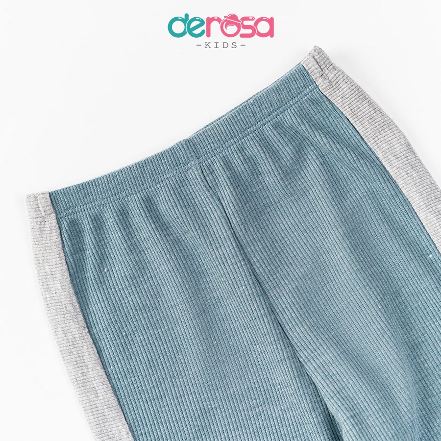 Bộ quần áo thu đông dài tay cổ tàu cho bé trai và bé gái DEROSA KIDS từ 3 đến 36 tháng AWBBD1003B