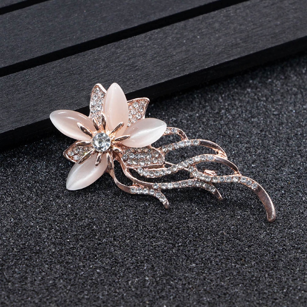 Ghim cài áo hình bông hoa đính đá giả thời trang cho nữ